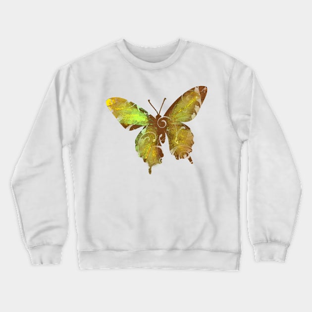 Leafy Butterfly Crewneck Sweatshirt by Not Meow Designs 